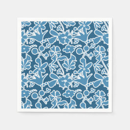 Guardanapo De Papel Flores azules