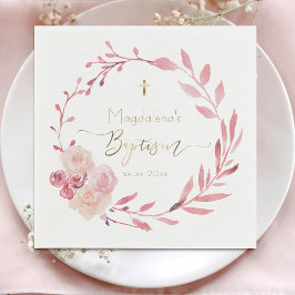 Guardanapo De Papel flores batismo