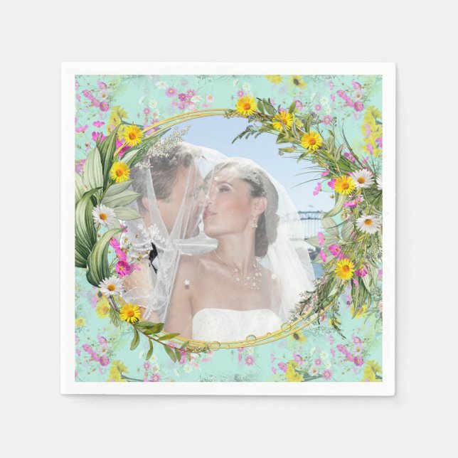 Guardanapo De Papel Flores Clássicas Retro Meadow (Frente)