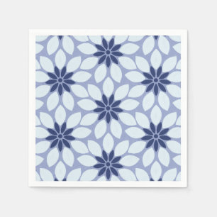 Guardanapo De Papel Flores com Impressão de bloco azul