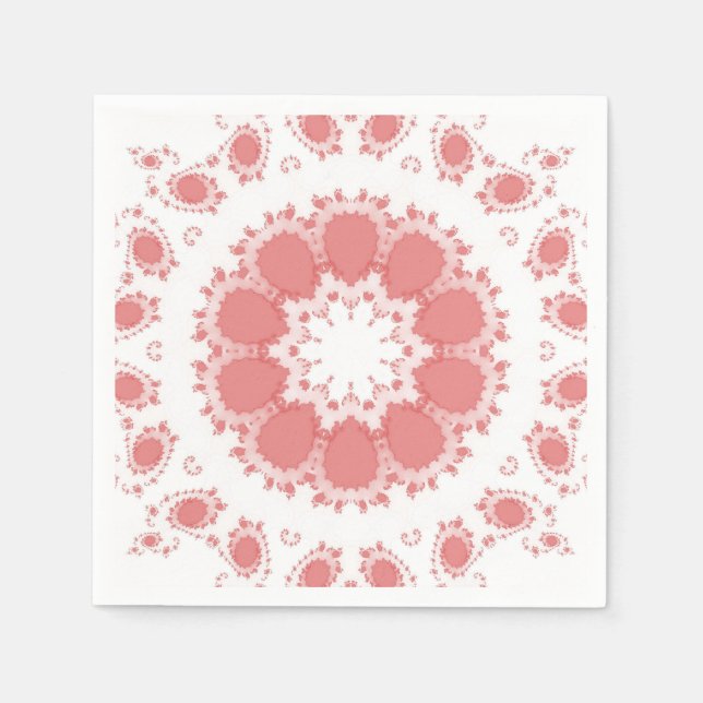 GUARDANAPO DE PAPEL FLORES COR DE ROSA (Frente)