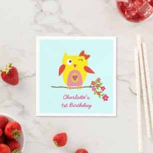 Guardanapo De Papel Flores Cor-de-Rosa Amarelo-Bonitas Personalizadas