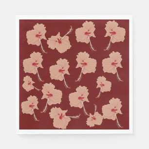 Guardanapo De Papel Flores cor-de-rosa do hibiscus