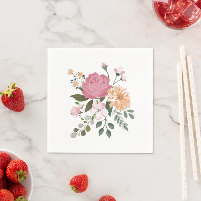 Guardanapo De Papel Flores de aquarela (Insitu)