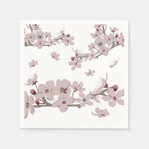 Guardanapo De Papel Flores de Cerejeira Flutuantes