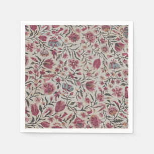 Guardanapo De Papel Flores De Chintz Rosa Boho Cottagecore