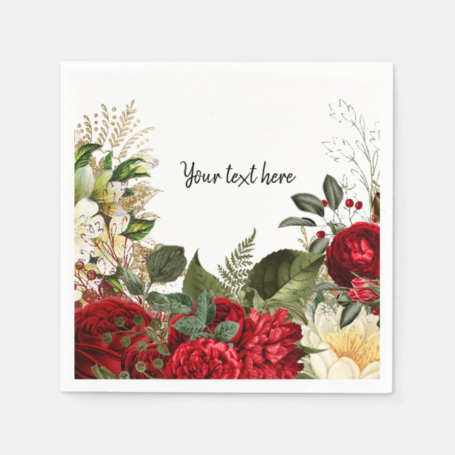 Guardanapo De Papel Flores de Gema Moderno para todas as ocasiões (Frente)