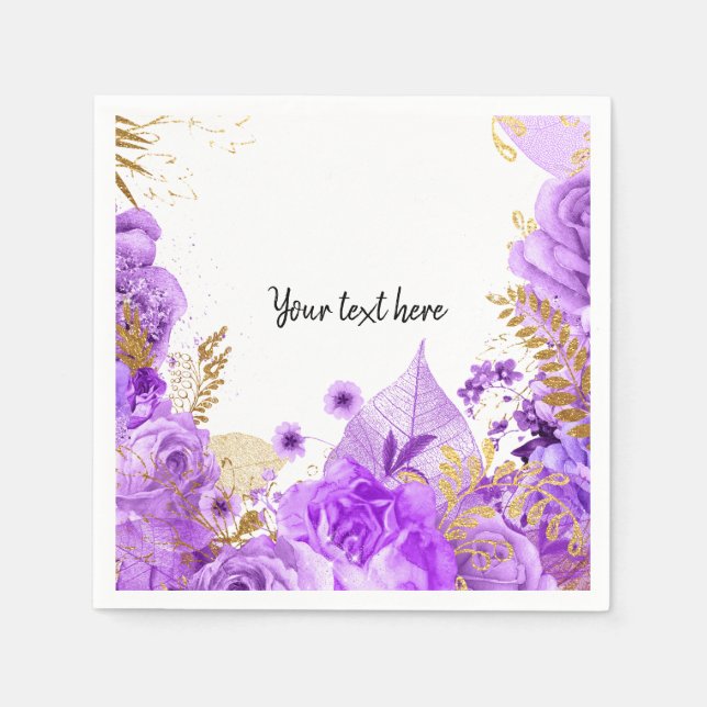 Guardanapo De Papel Flores de Gema Moderno para todas as ocasiões (Frente)