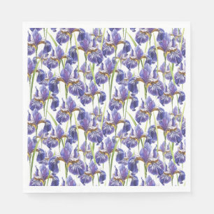 Guardanapo De Papel Flores de Íris Roxas