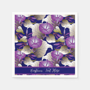 Guardanapo De Papel Flores de Lavanda Roxo Elegante Personalizam