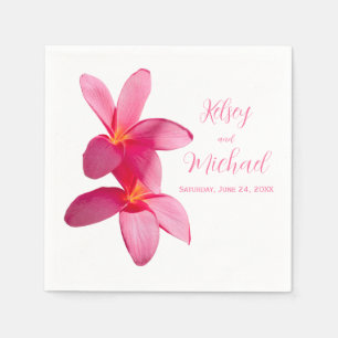 Guardanapo De Papel Flores De Plumeria Rosa, Casamento Tropical, Flora