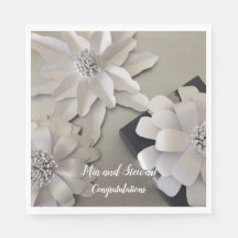 Flores de Prata Elegantes Parabéns