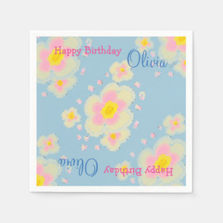 Guardanapo De Papel Flores de primavera (rosa)