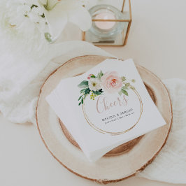 Guardanapo De Papel Flores de queda geométrica Douradas, saudações de 