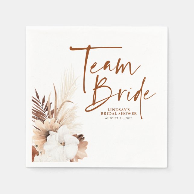 Guardanapo De Papel Flores de Terracota Branca Despedida de Solteira T (Frente)