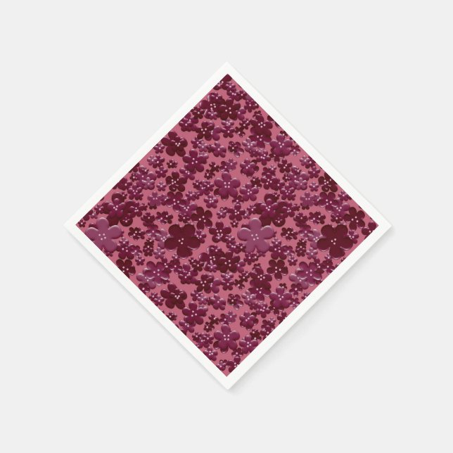Guardanapo De Papel Flores dispersas, NAPKINAS DE PARTIDOS DE PAPEL (Canto)