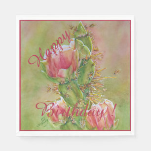 Guardanapo De Papel Flores do Deserto de Celebração do Partido Feliz