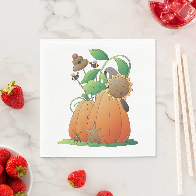 Guardanapo De Papel Flores E Abelhas De Abóbora (Criador carregado)