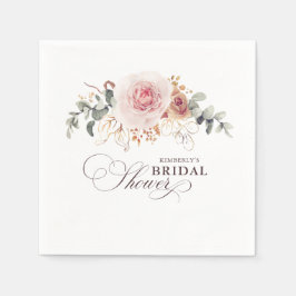Guardanapo De Papel Flores Elegantes Boho Sombra Terrosa Qualquer Fest