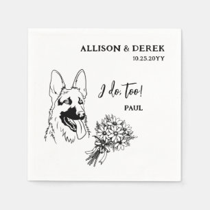 Guardanapo De Papel Flores Eu Faço Casamento De German shepherd De Cac