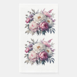 Guardanapo De Papel Flores florais pastéis cor-de-rosaPapel Napkin