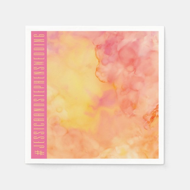 Guardanapo De Papel Flores Frescas de Napkin Padrão de Casamento Flora (Frente)