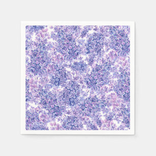 Guardanapo De Papel Flores lilás de cor aquosa violeta