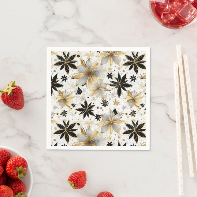 Guardanapo De Papel Flores Modernas Glam Starburst (Insitu)