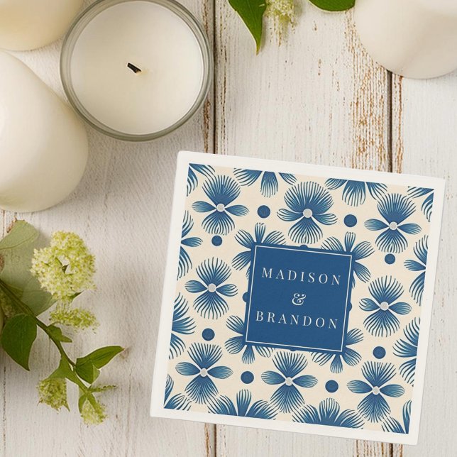 Guardanapo De Papel Flores para casamentos do século médio | IMPRESSÃO (Criador carregado)