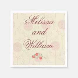 Guardanapo De Papel Flores para casamentos vermelhas