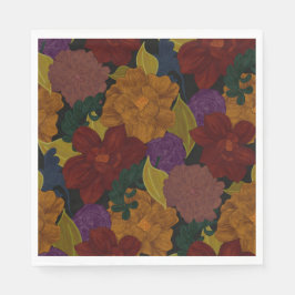 Guardanapo De Papel Flores Pintadas Com Óleo