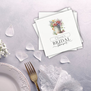 Guardanapo De Papel Flores Românticas de Mola Vase Chá de panela