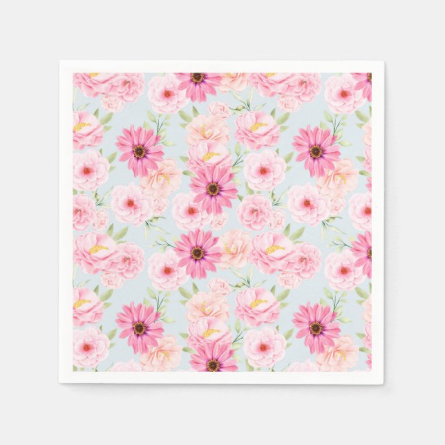 Guardanapo De Papel Flores Rosa (Frente)