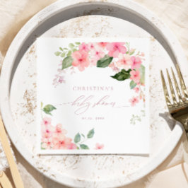 Guardanapo De Papel Flores Rosa-Sakura Chá de fraldas Napkins