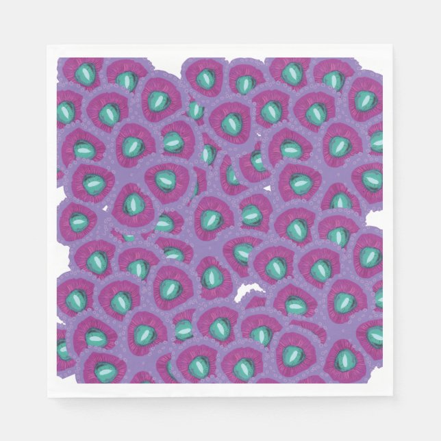 Guardanapo De Papel Flores roxas (Frente)