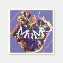 Guardanapo De Papel Flores Roxas