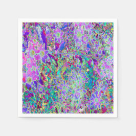 Guardanapo De Papel Flores roxas e cor-de-Abstrato Trippy