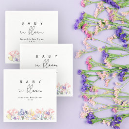 Guardanapo De Papel Flores selvagens - Bebê em chá de fraldas