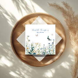 Guardanapo De Papel Flores selvagens bebê em chá de fraldas