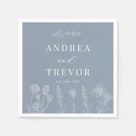 Guardanapo De Papel Flores Selvagens Brancas | Boho Chic Wedding