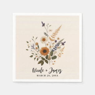 Guardanapo De Papel Flores Silvestres Buquê Floral Vintage Boêmio Casa