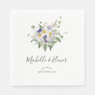 Guardanapo De Papel Flores Silvestres Campestres Posy Casamento