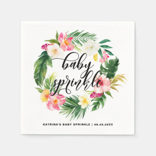 Guardanapo De Papel Flores tropicais de água, água, borrifar