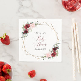 Guardanapo De Papel Flores Vermelhas Borgonhetas, Flores Rosa, Chá de