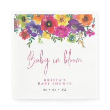 Flores Vibrantes Bebê Em Chá de fraldas De Sangue