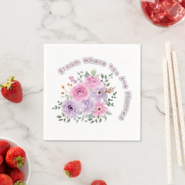 Guardanapo De Papel Floresça Onde Você Está Plantado Floral Motivacion