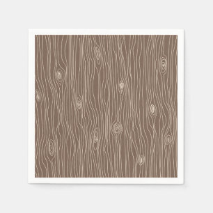 Guardanapo De Papel Floresta Caprichosa de Grãos de Madeira Rústica