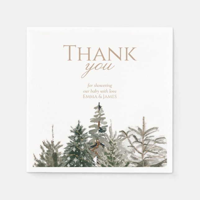 Guardanapo De Papel Floresta de inverno russa de Nápoles (Frente)