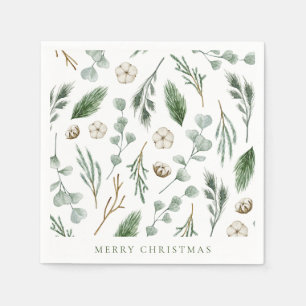 Guardanapo De Papel Floresta de Natal Verde Napkins