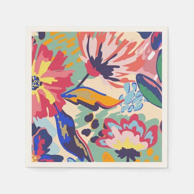 Guardanapo De Papel Floresta e rosas (Frente)